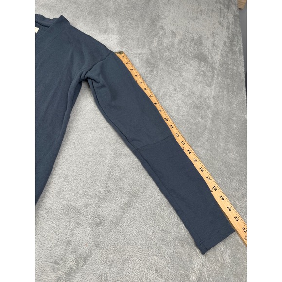 NEW EM+WEST 100% Organic Cotton Cardigan Open Front Pockets Casual Blue XS‎ - Picture 6 of 9